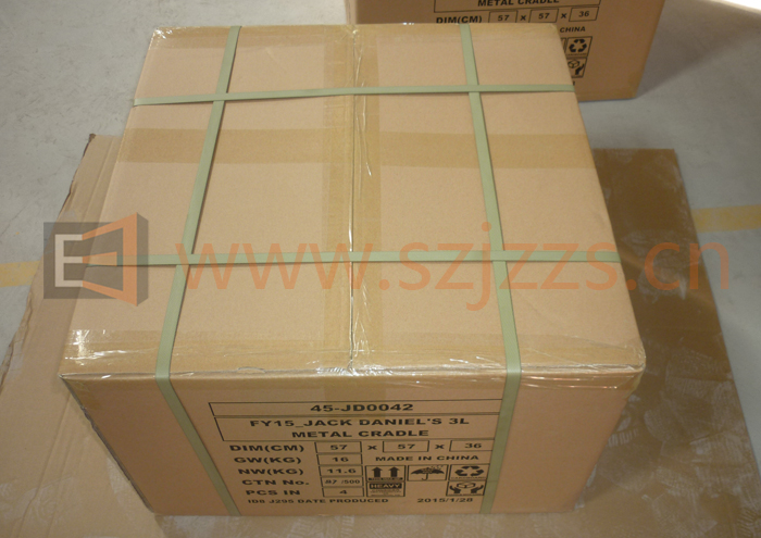 杰克丹尼品牌酒架包裝完畢